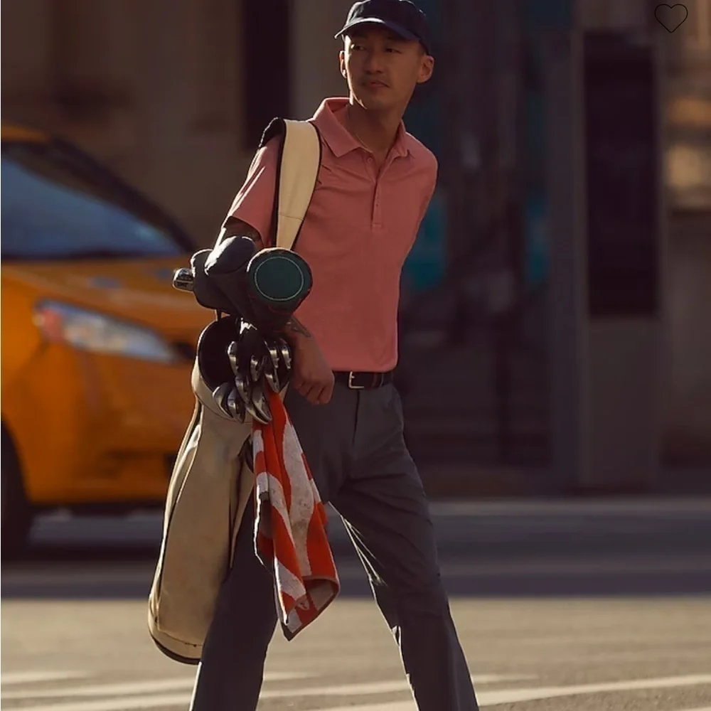 J crew dusty barn Performance polo shirt with COOLMAX